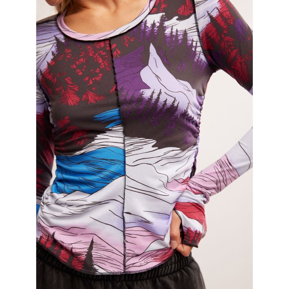 🎉LAST CHANCE🎉 FP MOVEMENT Right On Run Printed Long Sleeve / Twighlight Combo - Picture 5 of 7